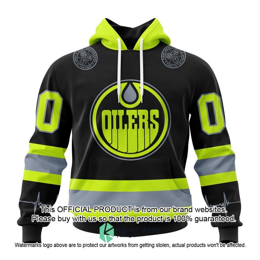 Personalized NHL Edmonton Oilers FireFighter Uniforms Shirt, Hoodie
