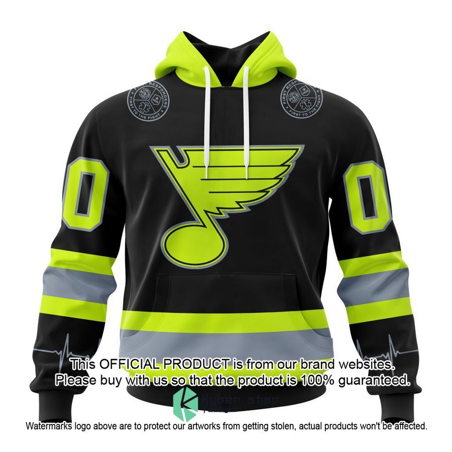 Personalized NHL St. Louis Blues FireFighter Uniforms Shirt, Hoodie
