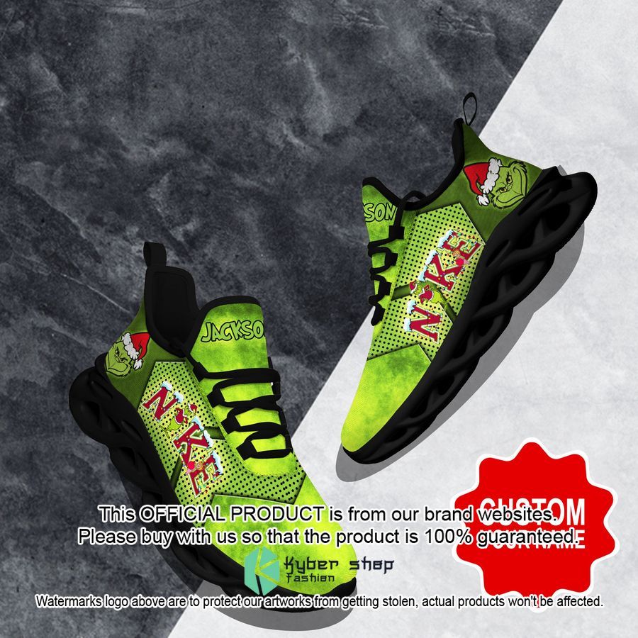 Personalized Nike Grinch Max Soul Shoes word3