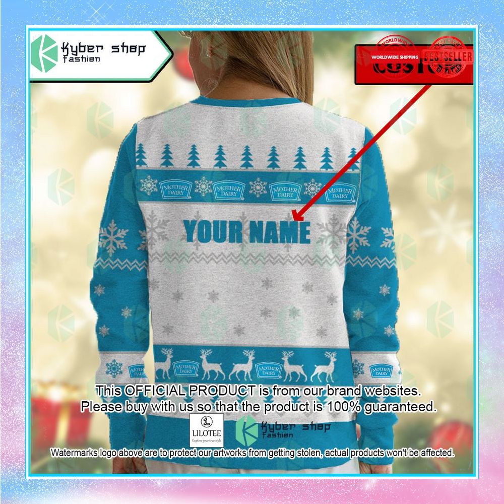 Personalized Mother Dairy Ugly Christmas Sweater 10 Personalized Mother Dairy Ugly Christmas Sweater word2