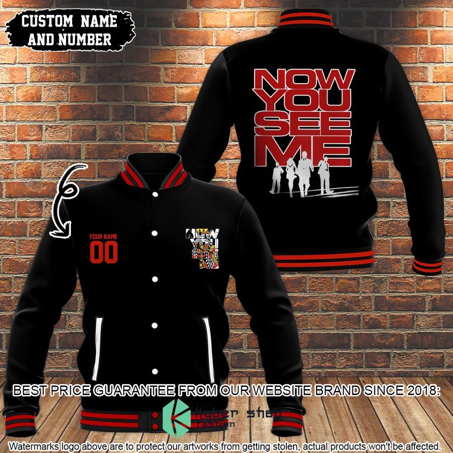 Personalized Now You See Me Baseball Jacket word2