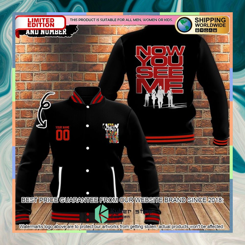 Personalized Now You See Me Baseball Jacket 3 Personalized Now You See Me Baseball Jacket word1