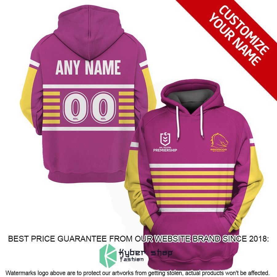 Personalized NRL Brisbane Broncos purple Shirt, Hoodie
