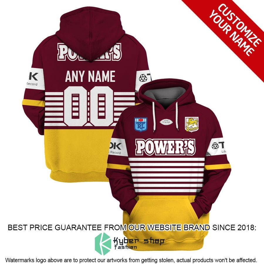 Personalized NRL Brisbane Broncos Shirt, Hoodie