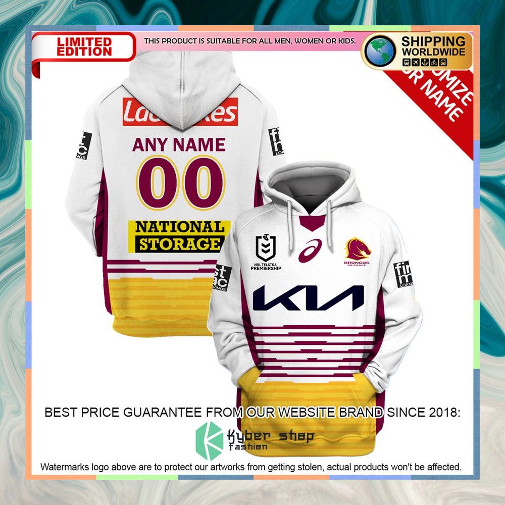 Personalized NRL Brisbane Broncos white Shirt, Hoodie 11 Personalized NRL Brisbane Broncos white Shirt, Hoodie word3