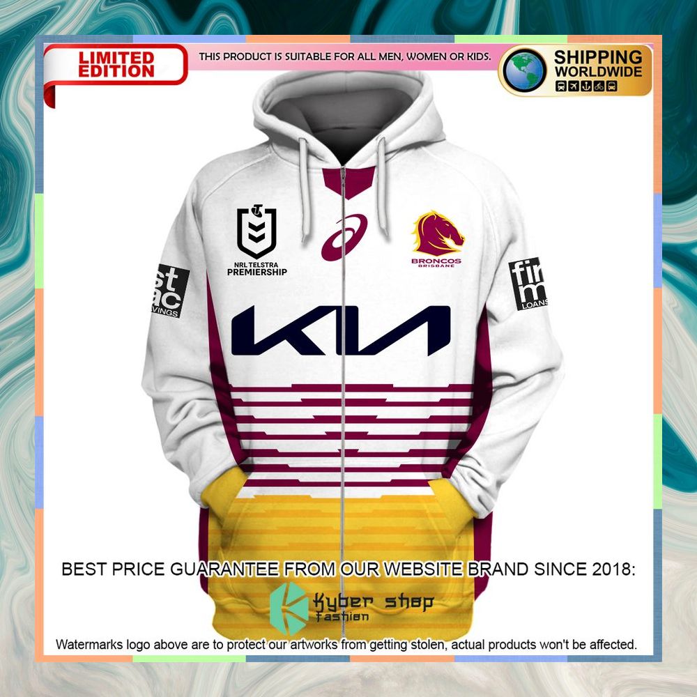 Personalized NRL Brisbane Broncos white Shirt, Hoodie 12 Personalized NRL Brisbane Broncos white Shirt, Hoodie word3