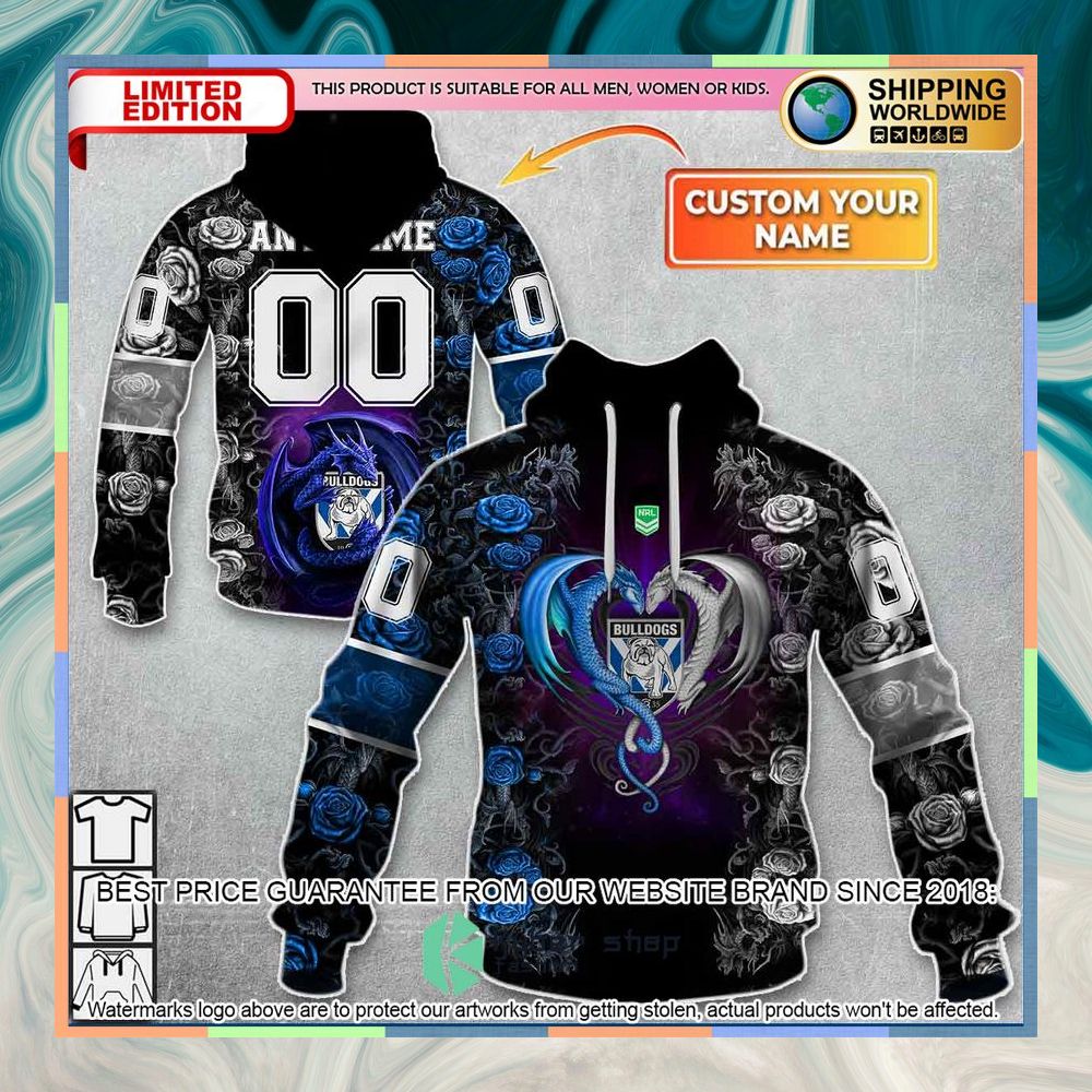 Personalized NRL Canterbury-Bankstown Bulldogs Rose Dragon Shirt, Hoodie 10 Personalized NRL Canterbury-Bankstown Bulldogs Rose Dragon Shirt, Hoodie word3