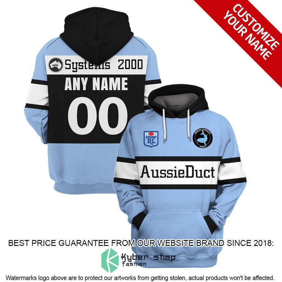 Personalized NRL Cronulla-Sutherland Sharks blue Shirt, Hoodie