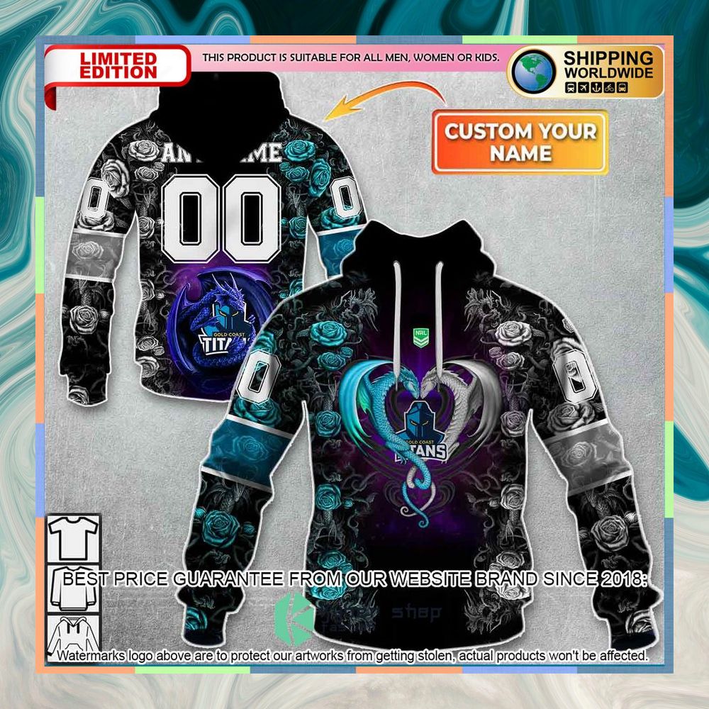 Personalized NRL Gold Coast Titans Rose Dragon Shirt, Hoodie 11 Personalized NRL Gold Coast Titans Rose Dragon Shirt, Hoodie word1
