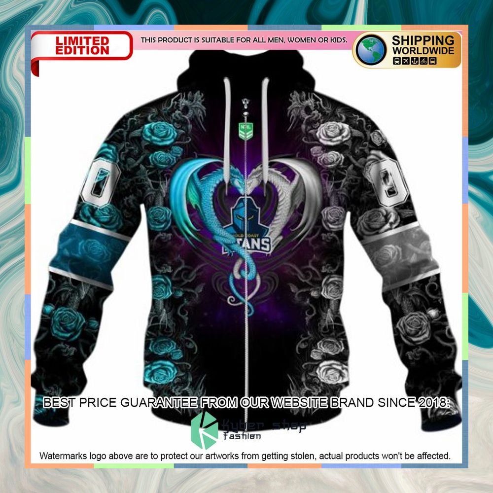 Personalized NRL Gold Coast Titans Rose Dragon Shirt, Hoodie 12 Personalized NRL Gold Coast Titans Rose Dragon Shirt, Hoodie word1