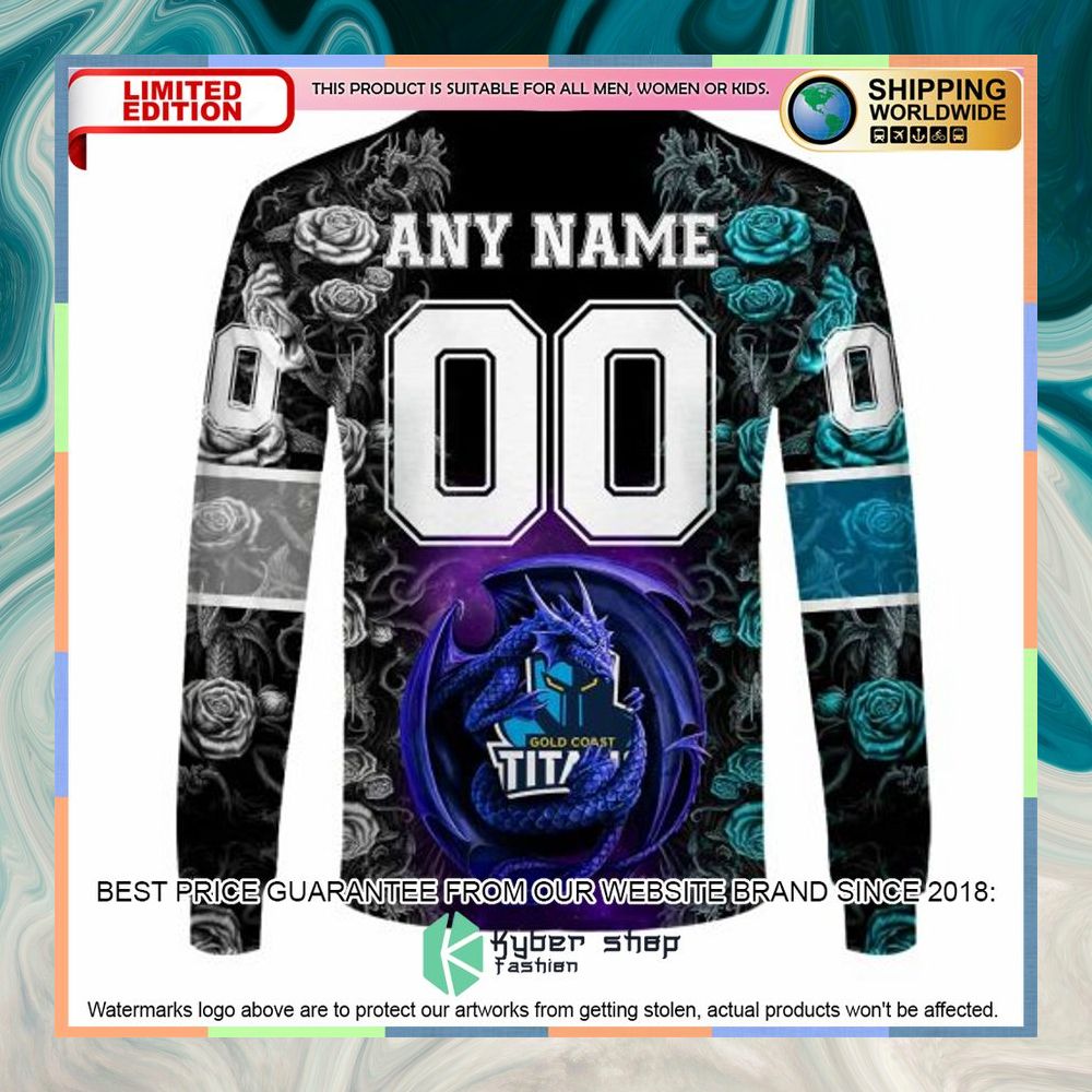 Personalized NRL Gold Coast Titans Rose Dragon Shirt, Hoodie 16 Personalized NRL Gold Coast Titans Rose Dragon Shirt, Hoodie word1