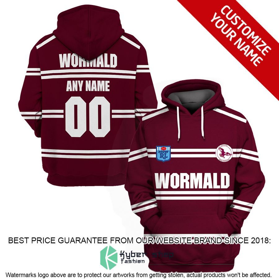 Personalized NRL Manly-Warringah Sea Eagles Wormald Shirt, Hoodie