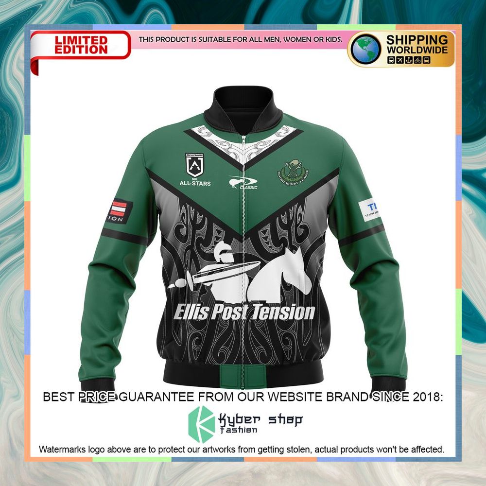 Personalized NRL MAORI ALL STARS Bomber Jacket 8 Personalized NRL MAORI ALL STARS Bomber Jacket word1