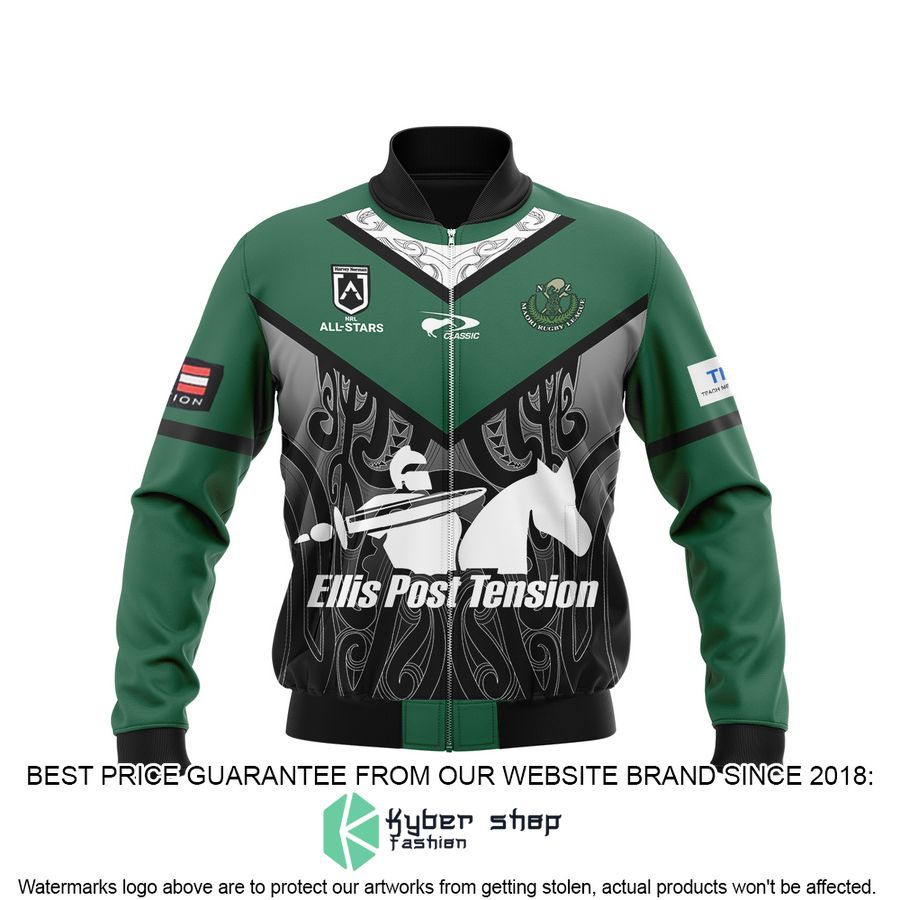 Personalized NRL MAORI ALL STARS Bomber Jacket 4 Personalized NRL MAORI ALL STARS Bomber Jacket word1