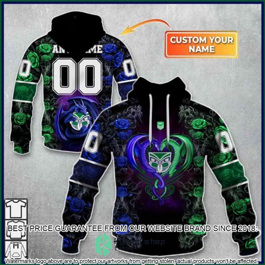 Personalized NRL New Zealand Warriors Rose Dragon Shirt, Hoodie