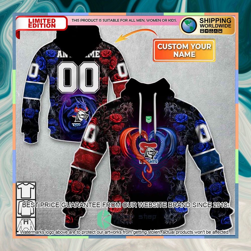 Personalized NRL Newcastle Knights Rose Dragon Shirt, Hoodie 10 Personalized NRL Newcastle Knights Rose Dragon Shirt, Hoodie word3