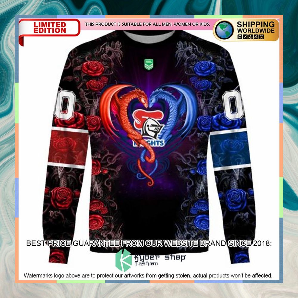 Personalized NRL Newcastle Knights Rose Dragon Shirt, Hoodie 15 Personalized NRL Newcastle Knights Rose Dragon Shirt, Hoodie word3