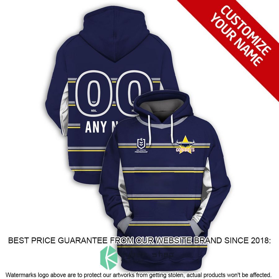 Personalized NRL North Queensland Cowboys blue Shirt, Hoodie