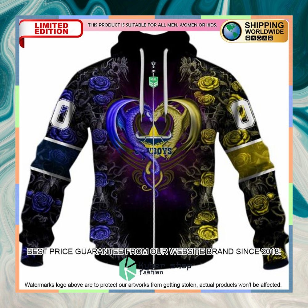Personalized NRL North Queensland Cowboys Rose Dragon Shirt, Hoodie 12 Personalized NRL North Queensland Cowboys Rose Dragon Shirt, Hoodie word2