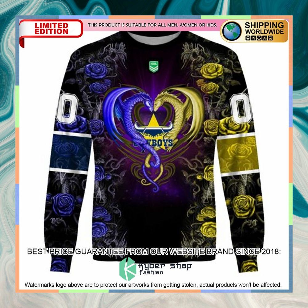 Personalized NRL North Queensland Cowboys Rose Dragon Shirt, Hoodie 15 Personalized NRL North Queensland Cowboys Rose Dragon Shirt, Hoodie word2