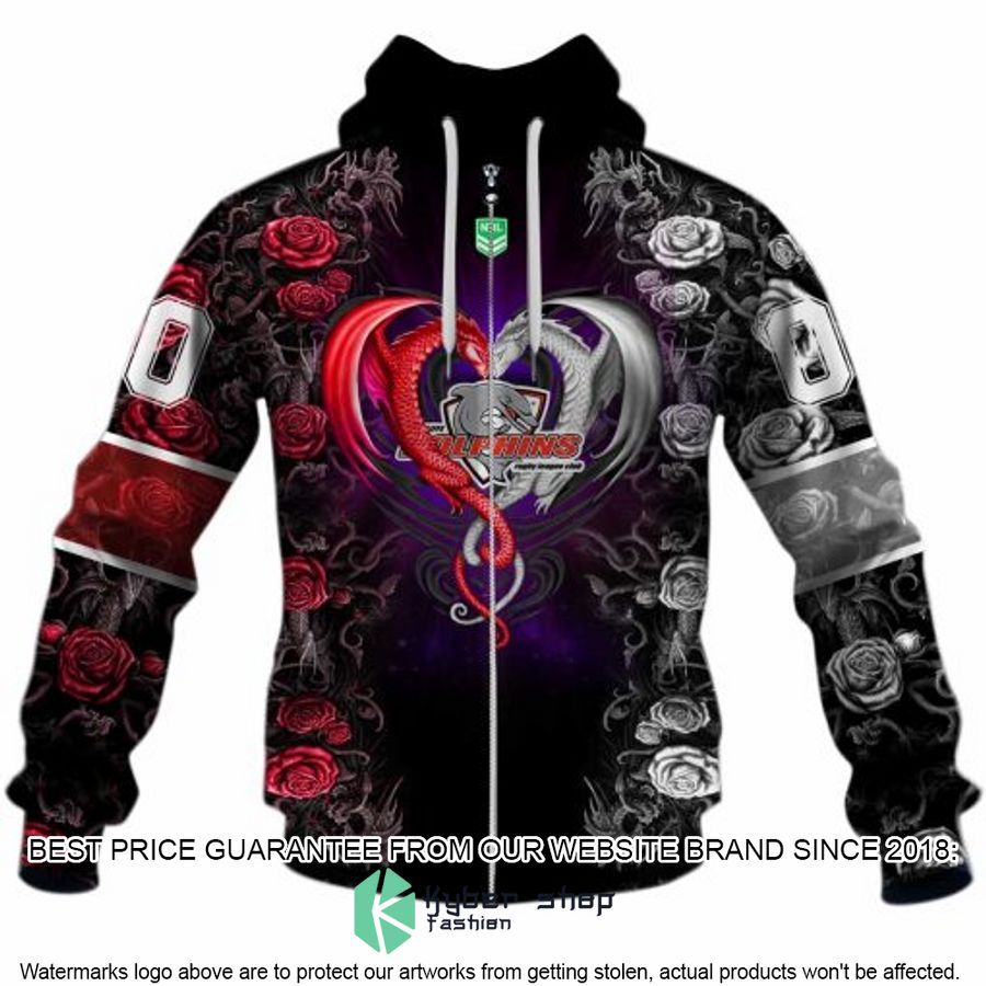 Personalized NRL Redcliffe Dolphins Rose Dragon Shirt, Hoodie 3 Personalized NRL Redcliffe Dolphins Rose Dragon Shirt, Hoodie word3