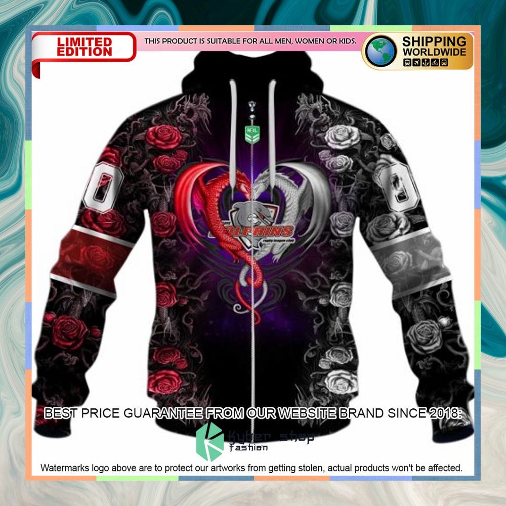 Personalized NRL Redcliffe Dolphins Rose Dragon Shirt, Hoodie 12 Personalized NRL Redcliffe Dolphins Rose Dragon Shirt, Hoodie word3