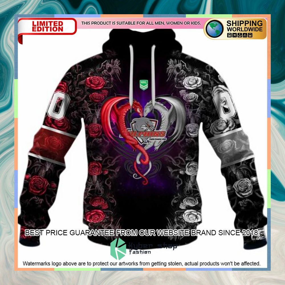 Personalized NRL Redcliffe Dolphins Rose Dragon Shirt, Hoodie 13 Personalized NRL Redcliffe Dolphins Rose Dragon Shirt, Hoodie word3