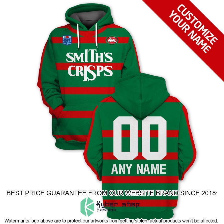 Personalized NRL South Sydney Rabbitohs Smith's Crisps Shirt, Hoodie