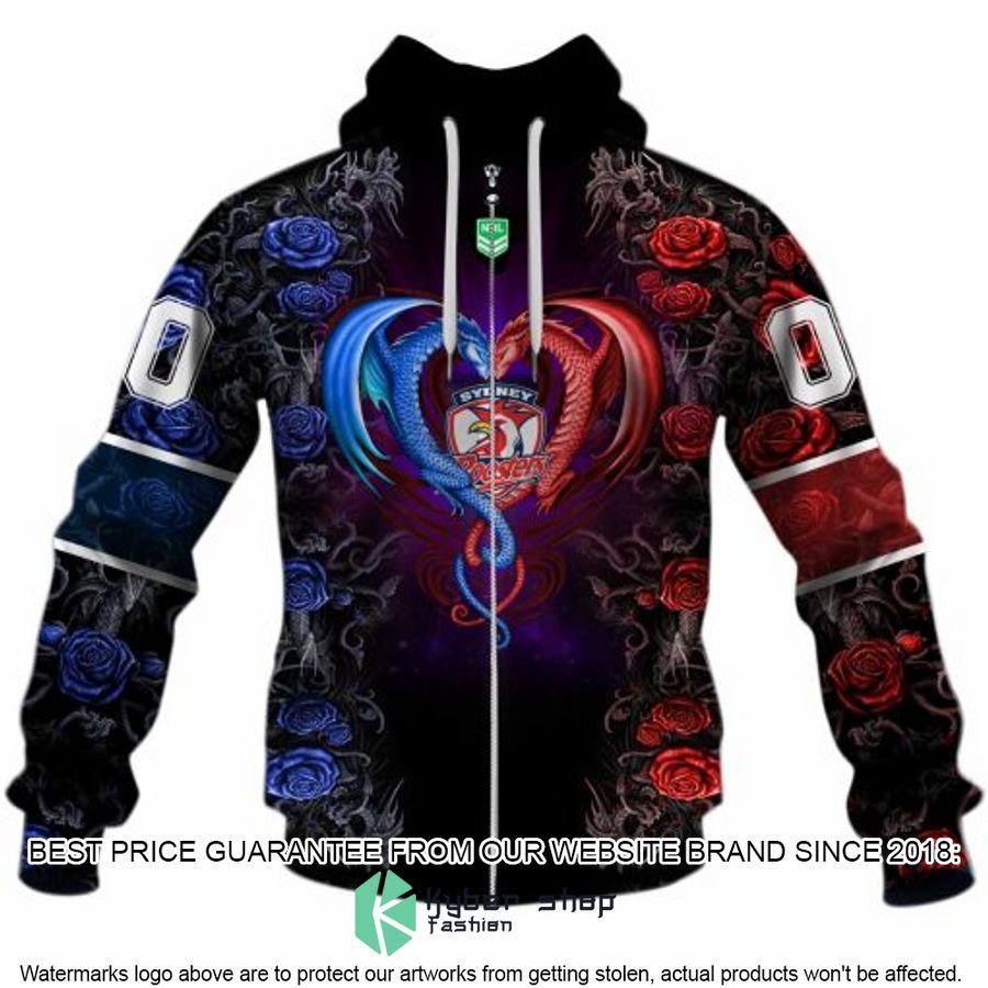 Personalized NRL Sydney Roosters Rose Dragon Shirt, Hoodie 3 Personalized NRL Sydney Roosters Rose Dragon Shirt, Hoodie word2