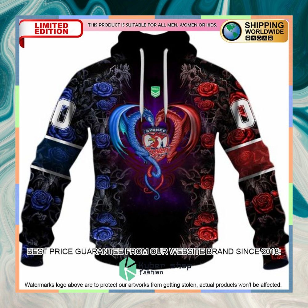 Personalized NRL Sydney Roosters Rose Dragon Shirt, Hoodie 13 Personalized NRL Sydney Roosters Rose Dragon Shirt, Hoodie word2