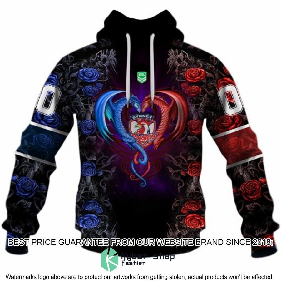 Personalized NRL Sydney Roosters Rose Dragon Shirt, Hoodie 4 Personalized NRL Sydney Roosters Rose Dragon Shirt, Hoodie word2