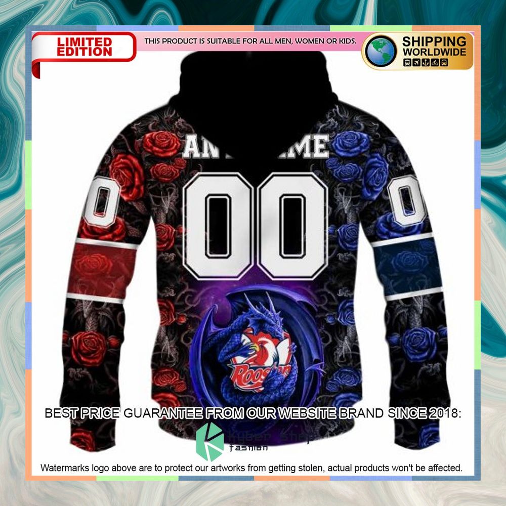 Personalized NRL Sydney Roosters Rose Dragon Shirt, Hoodie 14 Personalized NRL Sydney Roosters Rose Dragon Shirt, Hoodie word2