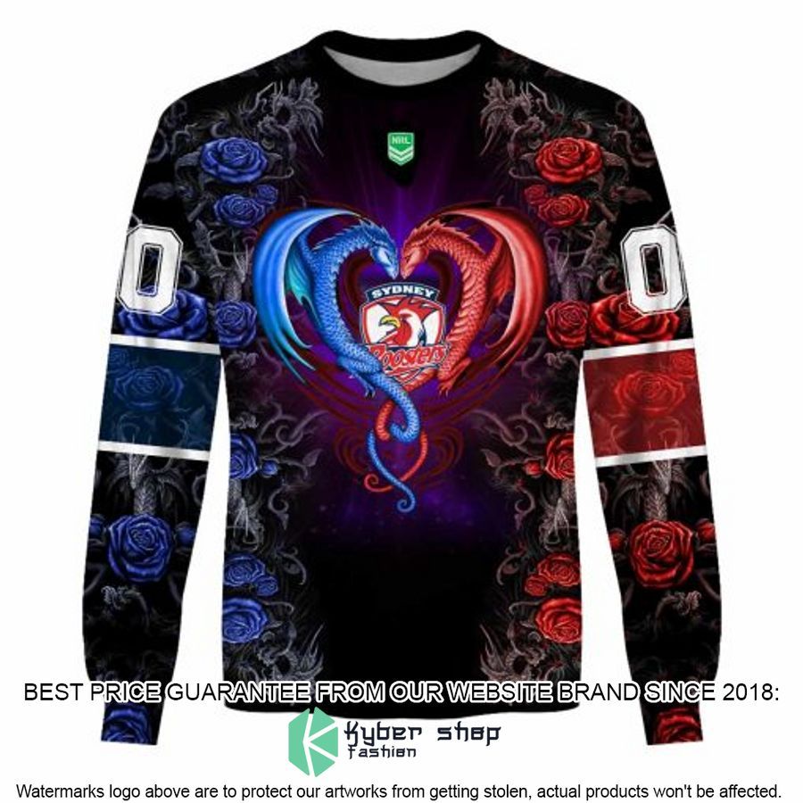 Personalized NRL Sydney Roosters Rose Dragon Shirt, Hoodie 6 Personalized NRL Sydney Roosters Rose Dragon Shirt, Hoodie word2