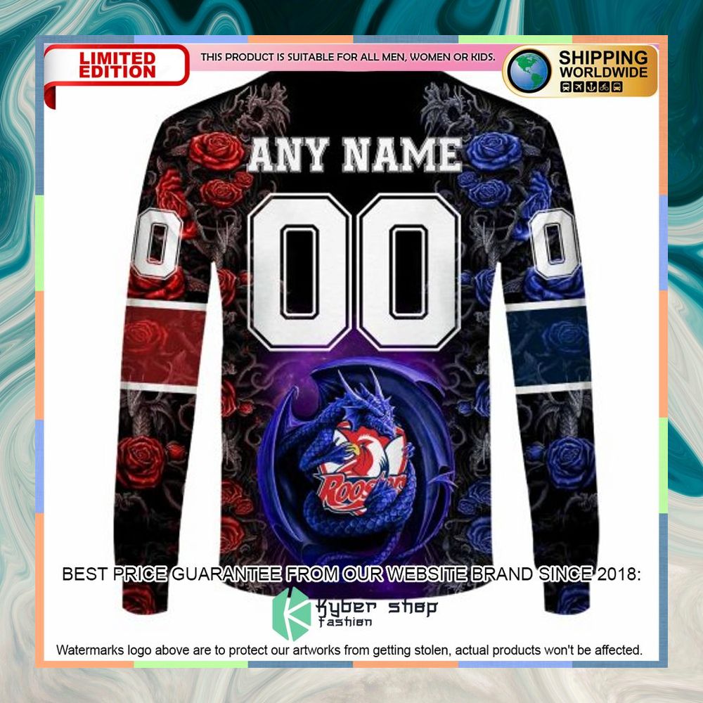 Personalized NRL Sydney Roosters Rose Dragon Shirt, Hoodie 16 Personalized NRL Sydney Roosters Rose Dragon Shirt, Hoodie word2