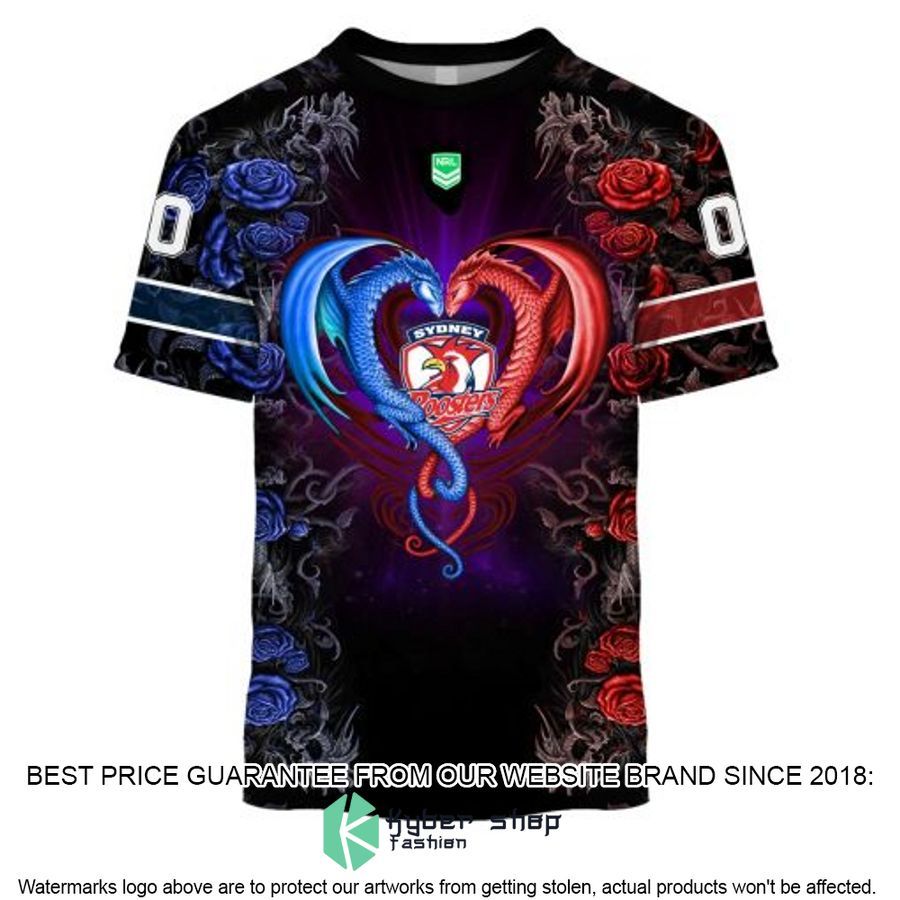 Personalized NRL Sydney Roosters Rose Dragon Shirt, Hoodie 8 Personalized NRL Sydney Roosters Rose Dragon Shirt, Hoodie word2