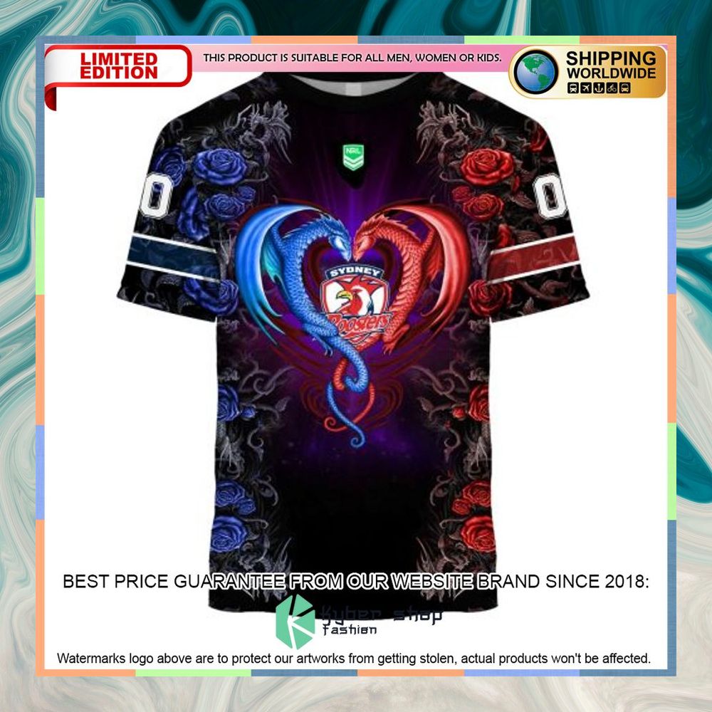 Personalized NRL Sydney Roosters Rose Dragon Shirt, Hoodie 17 Personalized NRL Sydney Roosters Rose Dragon Shirt, Hoodie word2