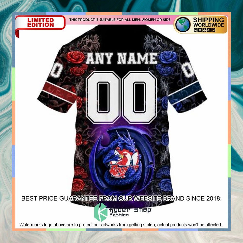 Personalized NRL Sydney Roosters Rose Dragon Shirt, Hoodie 18 Personalized NRL Sydney Roosters Rose Dragon Shirt, Hoodie word2