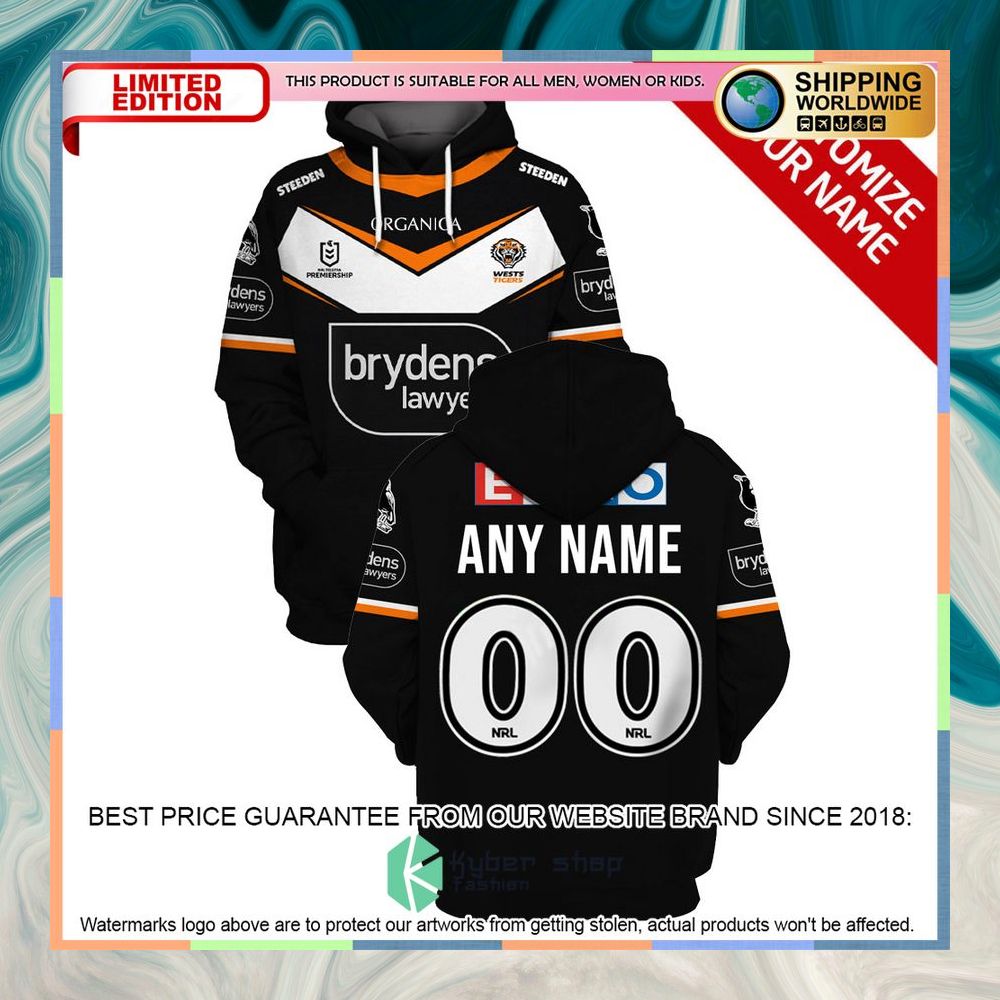 Personalized NRL Wests Tigers black Shirt, Hoodie 10 Personalized NRL Wests Tigers black Shirt, Hoodie word1