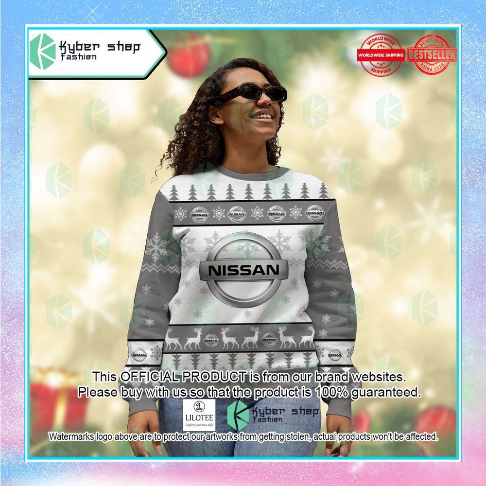 Personalized Nissan Ugly Christmas Sweater 9 Personalized Nissan Ugly Christmas Sweater word3