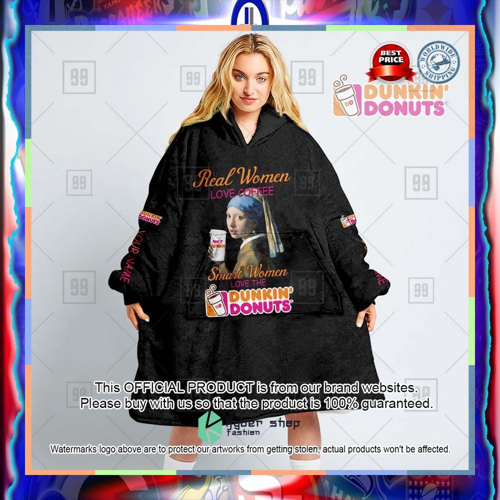 Personalized Real Women love coffee smart Woman love Dutch Bros with a Pearl Earring Oodie Hoodie Blanket 6 Personalized Real Women love coffee smart Woman love Dutch Bros with a Pearl Earring Oodie Hoodie Blanket word3