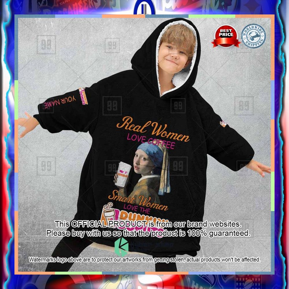 Personalized Real Women love coffee smart Woman love Dutch Bros with a Pearl Earring Oodie Hoodie Blanket 9 Personalized Real Women love coffee smart Woman love Dutch Bros with a Pearl Earring Oodie Hoodie Blanket word3