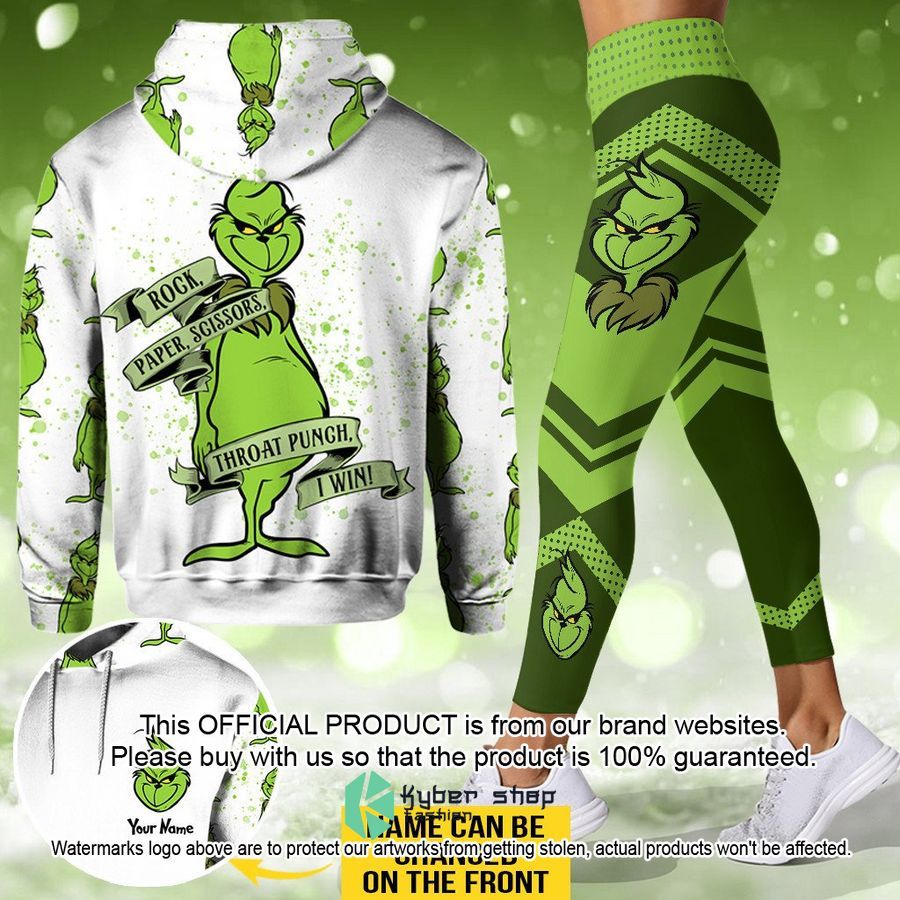 Personalized Rock Paper Scissors Punch Grinch Shirt, Hoodie
