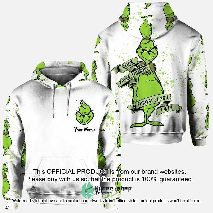 Personalized Rock Paper Scissors Punch Grinch Shirt, Hoodie 4 Personalized Rock Paper Scissors Punch Grinch Shirt, Hoodie word2