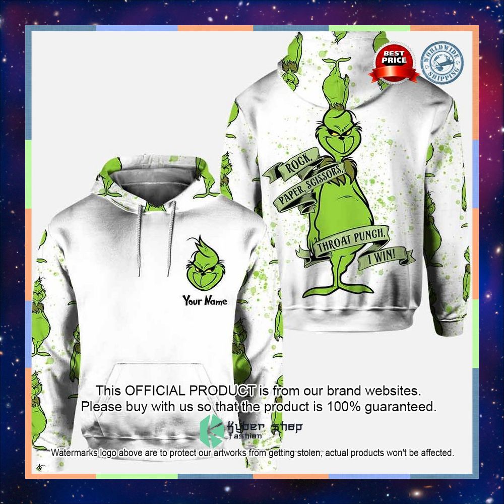 Personalized Rock Paper Scissors Punch Grinch Shirt, Hoodie 8 Personalized Rock Paper Scissors Punch Grinch Shirt, Hoodie word2