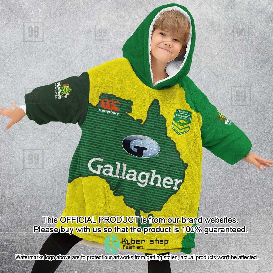 Personalized Rugby League Kangaroos Training Team Oodie Hoodie Blanket 4 Personalized Rugby League Kangaroos Training Team Oodie Hoodie Blanket word3