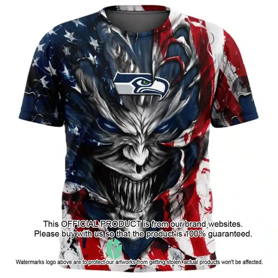 Personalized Seattle Seahawks Demon Face American Flag Shirt, Hoodie 4 Personalized Seattle Seahawks Demon Face American Flag Shirt, Hoodie word1