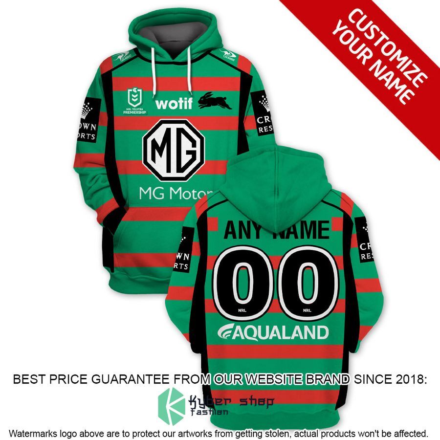 Personalized South Sydney Rabbitohs MG Motor green Shirt, Hoodie