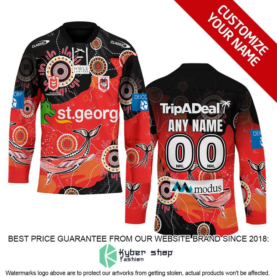 Personalized St. George Illawarra Dragons Hockey Jersey