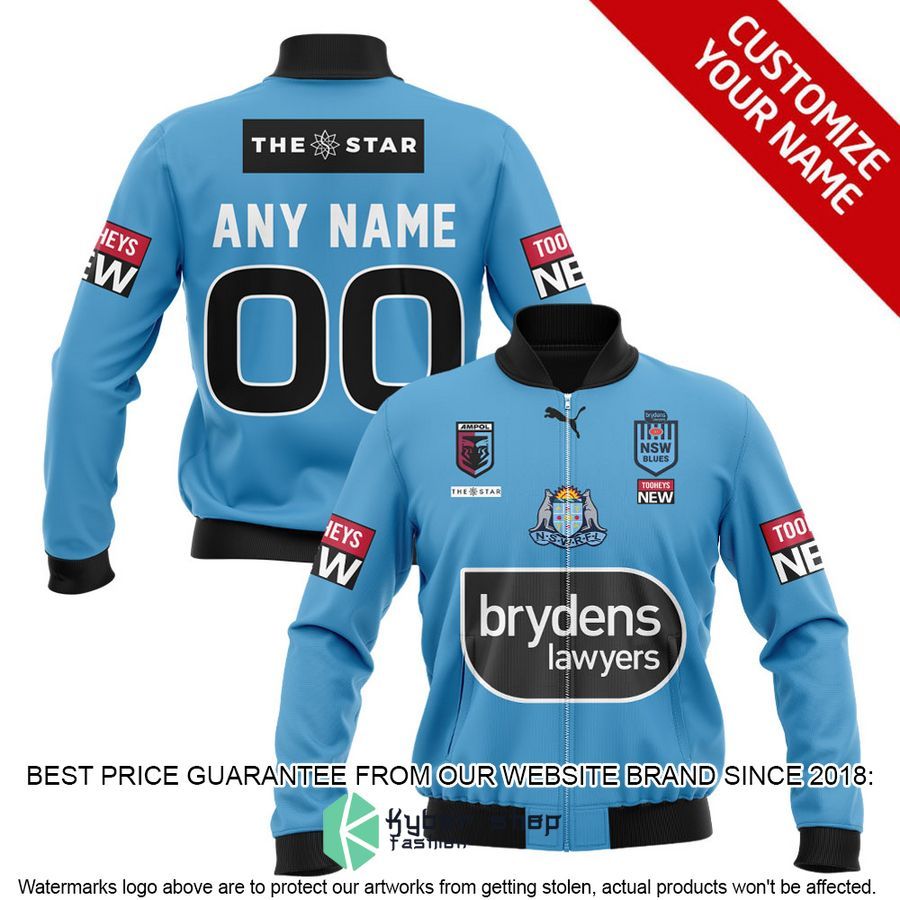 Personalized State Of Origin New South Wales Blues Bomber Jacket