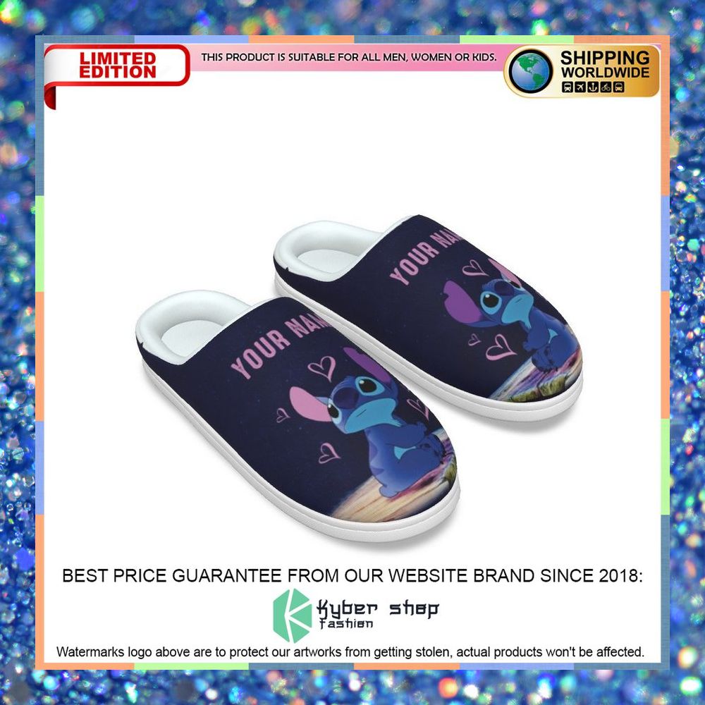 Personalized Stitch love Slipper 4 Personalized Stitch love Slipper word3
